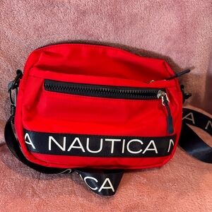 Nautica Vibrant Red Belt Bag with Black Details